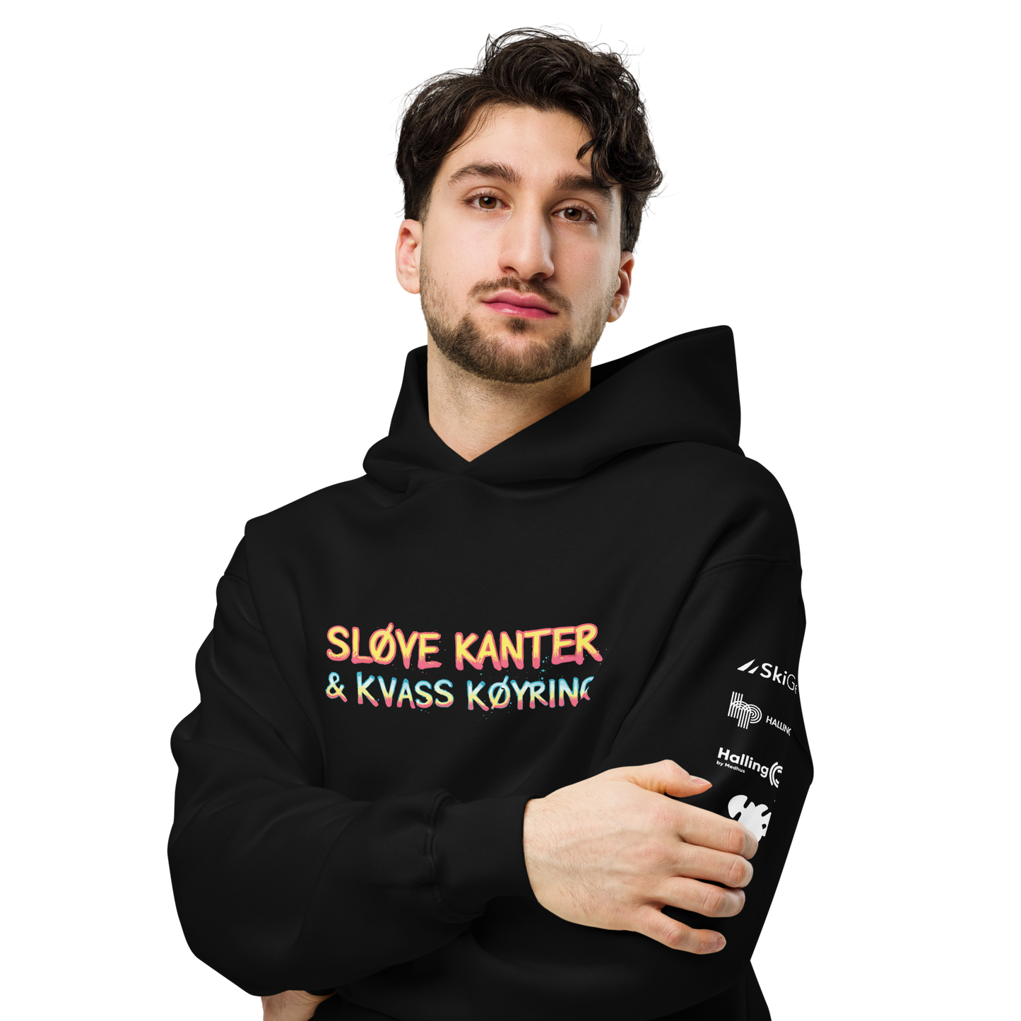 Sløve Kanter & Kvass Køyring – Unisex alt-for-stor hoodie
